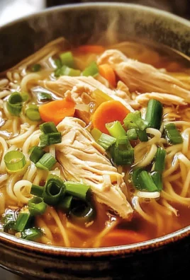 Aromatic Ginger Scallion Chicken Noodle Soup - Alrightwithme