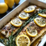 Mediterranean Herb and Lemon Baked Branzino