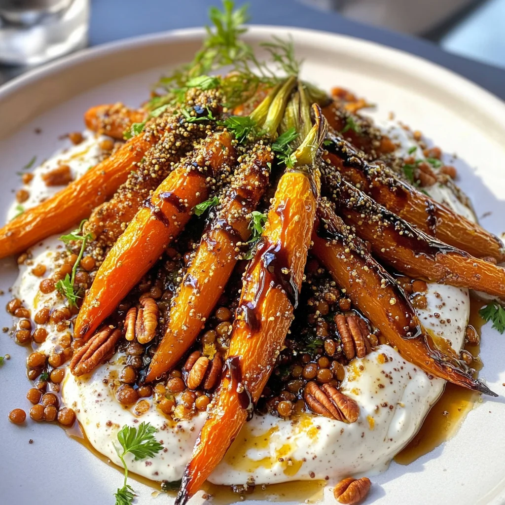 Balsamic Carrots With Orange Tahini Yogurt