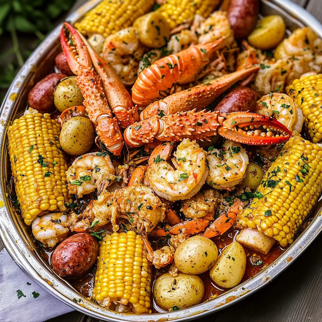 Cajun Seafood Boil with Garlic Butter Sauce