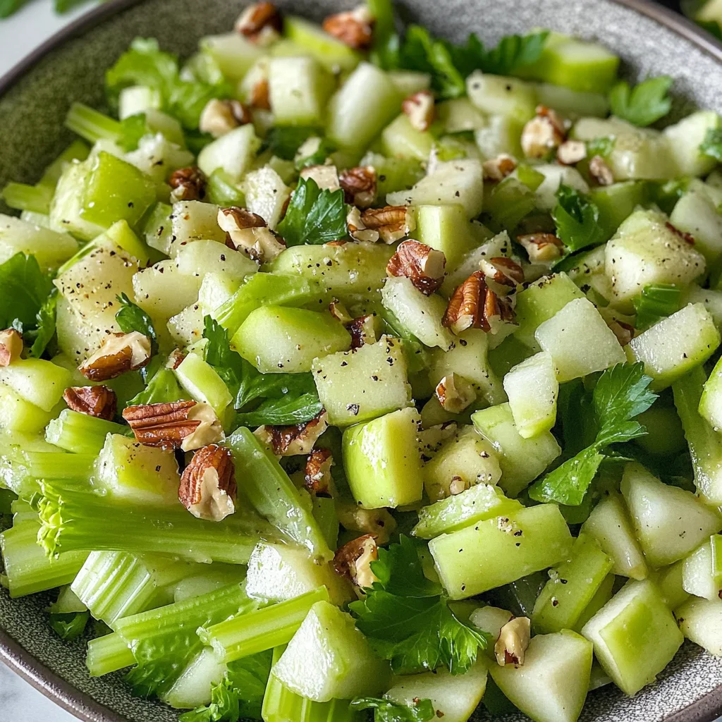 Celery Salad with Apple and Walnuts