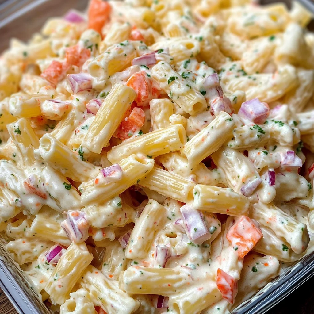 Cheddar Sour Cream Macaroni Salad Recipe
