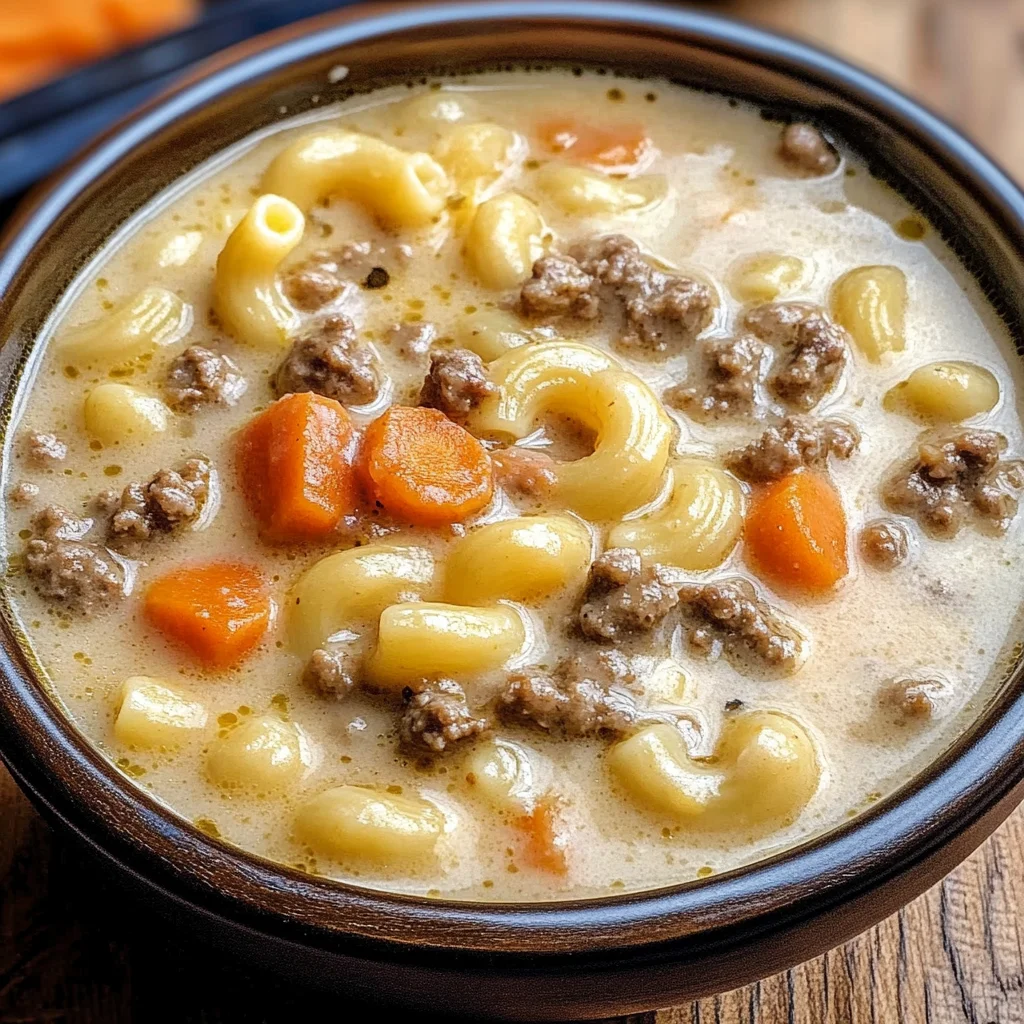 Cheeseburger Macaroni Soup: Creamy Comfort in Every Bowl
