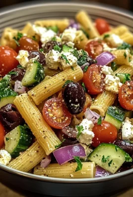Greek Rigatoni Pasta Salad – A Fresh and Flavorful Mediterranean Delight!