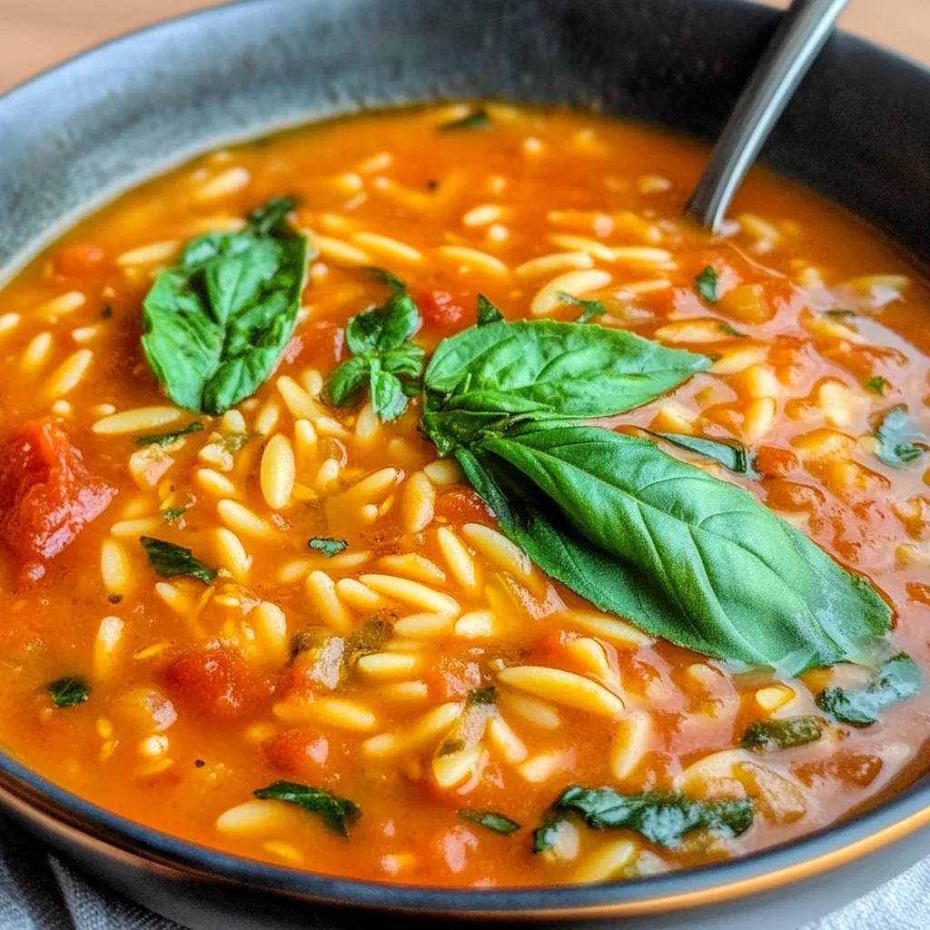 Hearty Tomato Orzo Soup