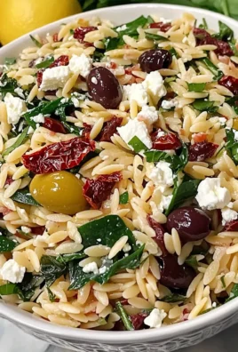 Homemade Orzo Pasta Salad with Feta and Sun Dried Tomatoes - flirtyfood