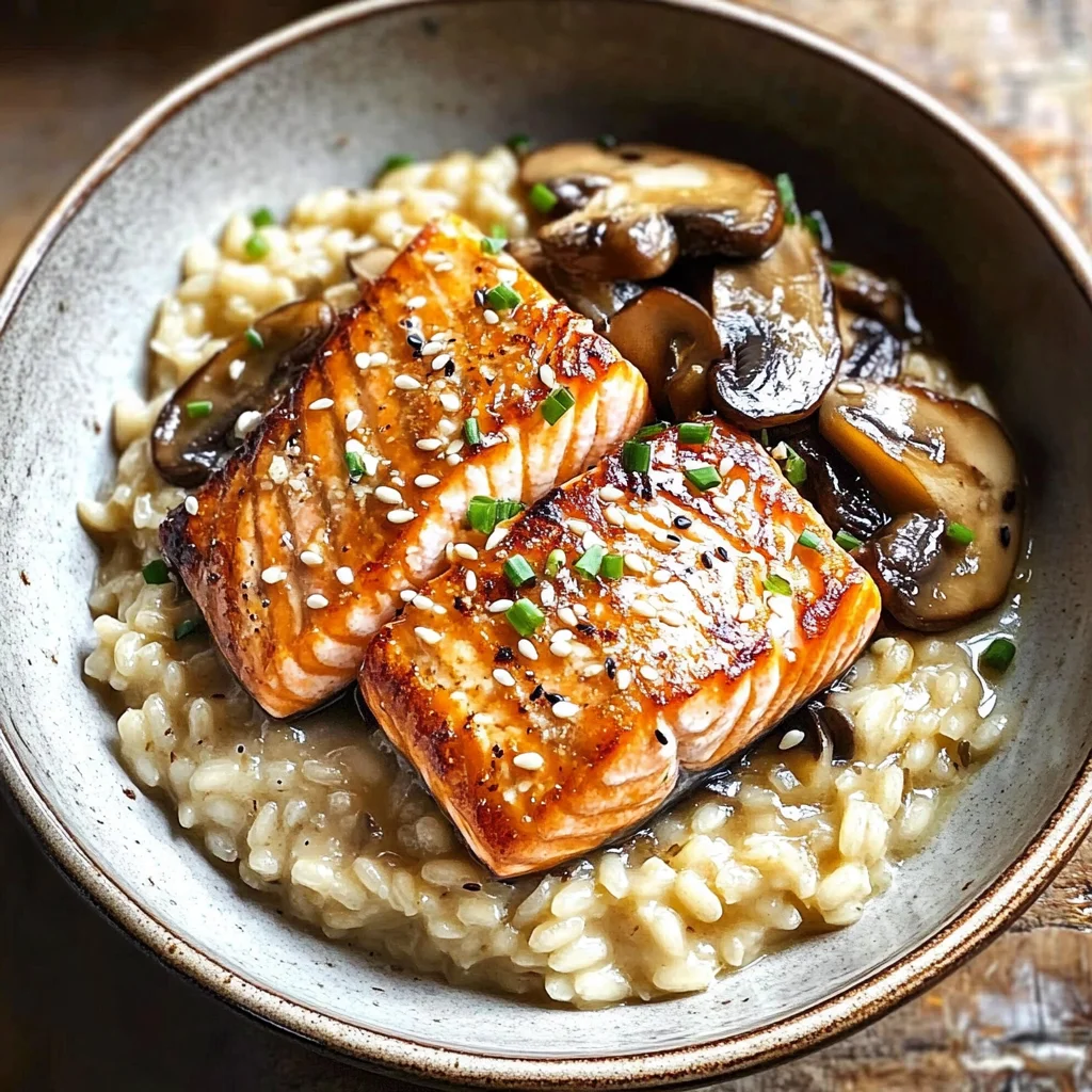 Japanese Style Risotto with Seared Salmon