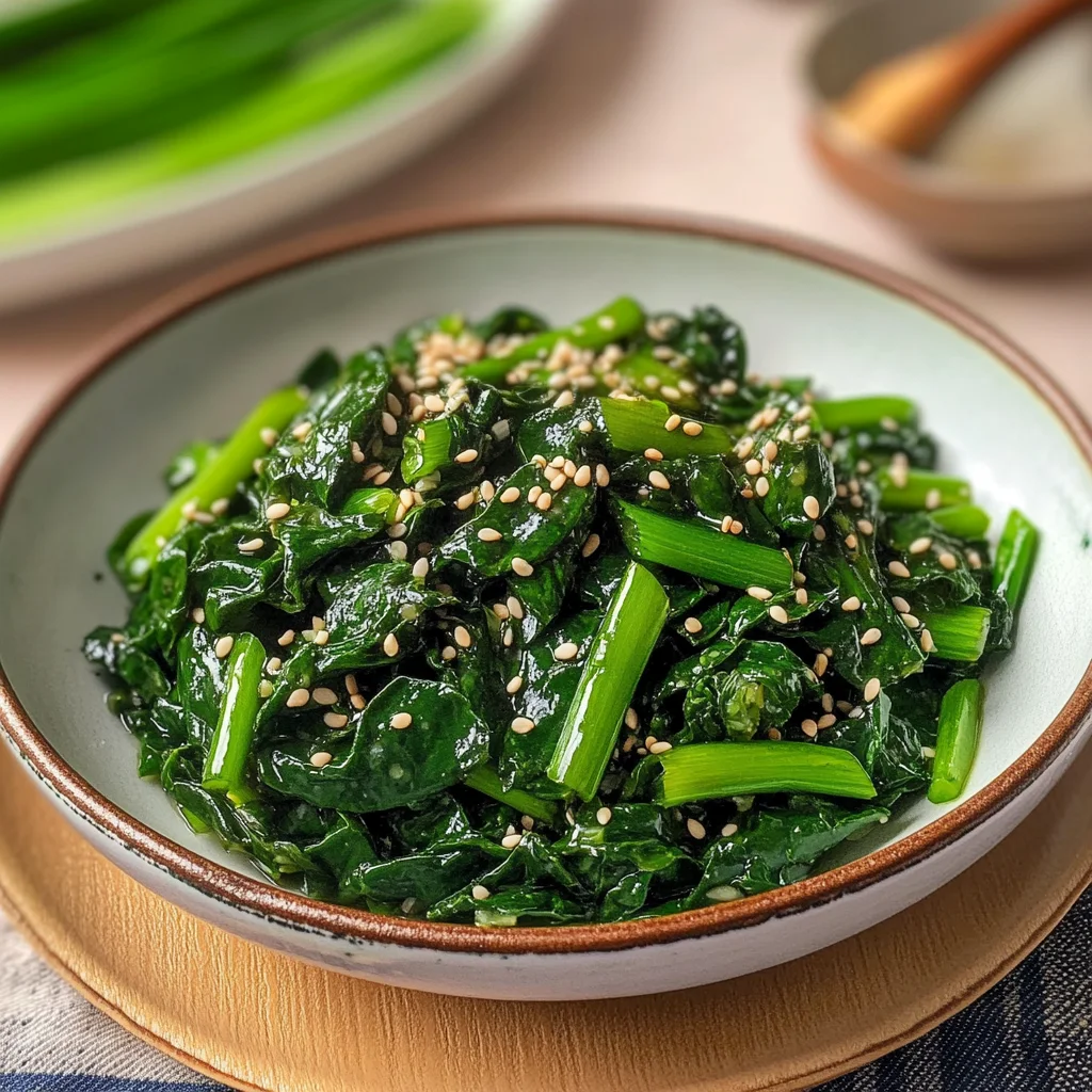 Korean Spinach Side Dish (Sigeumchi Namul)