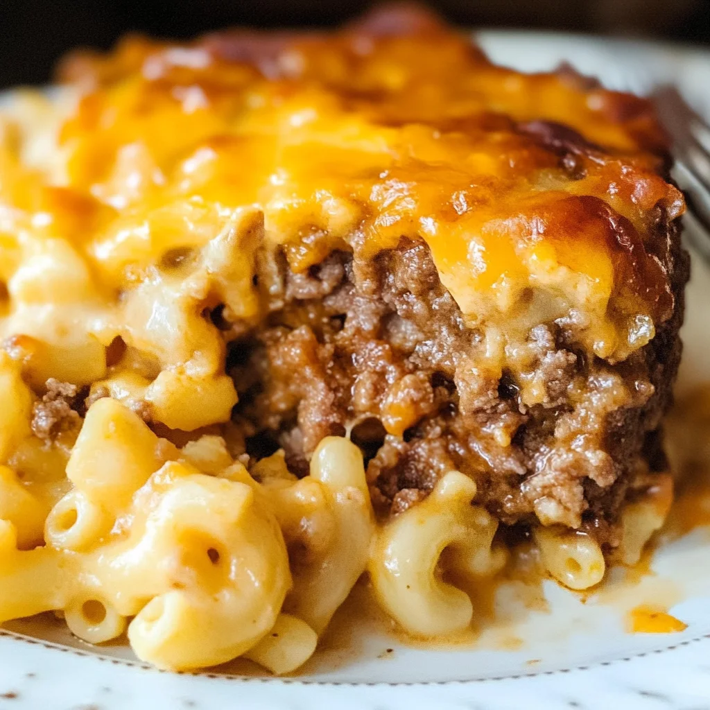 Mac and Cheese Meatloaf Casserole