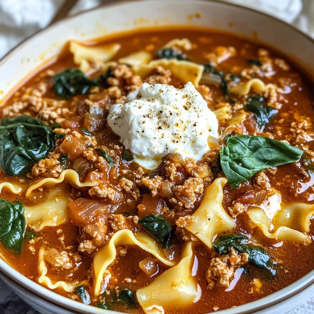 One Pot Lasagna Soup