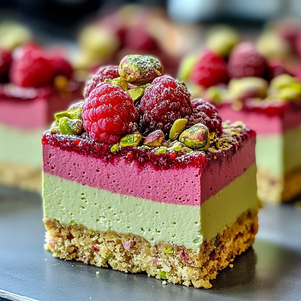 Raspberry Pistachio Mousse Cakes