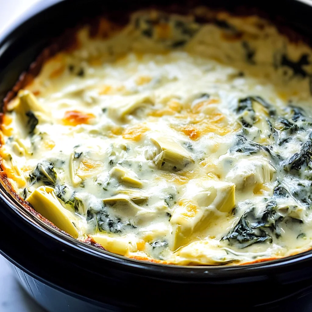 Slow Cooker Spinach Artichoke Dip