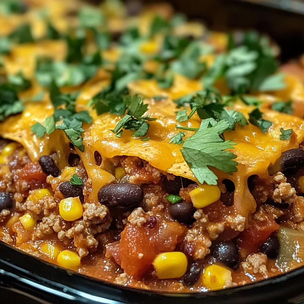 Slow Cooker Taco Casserole