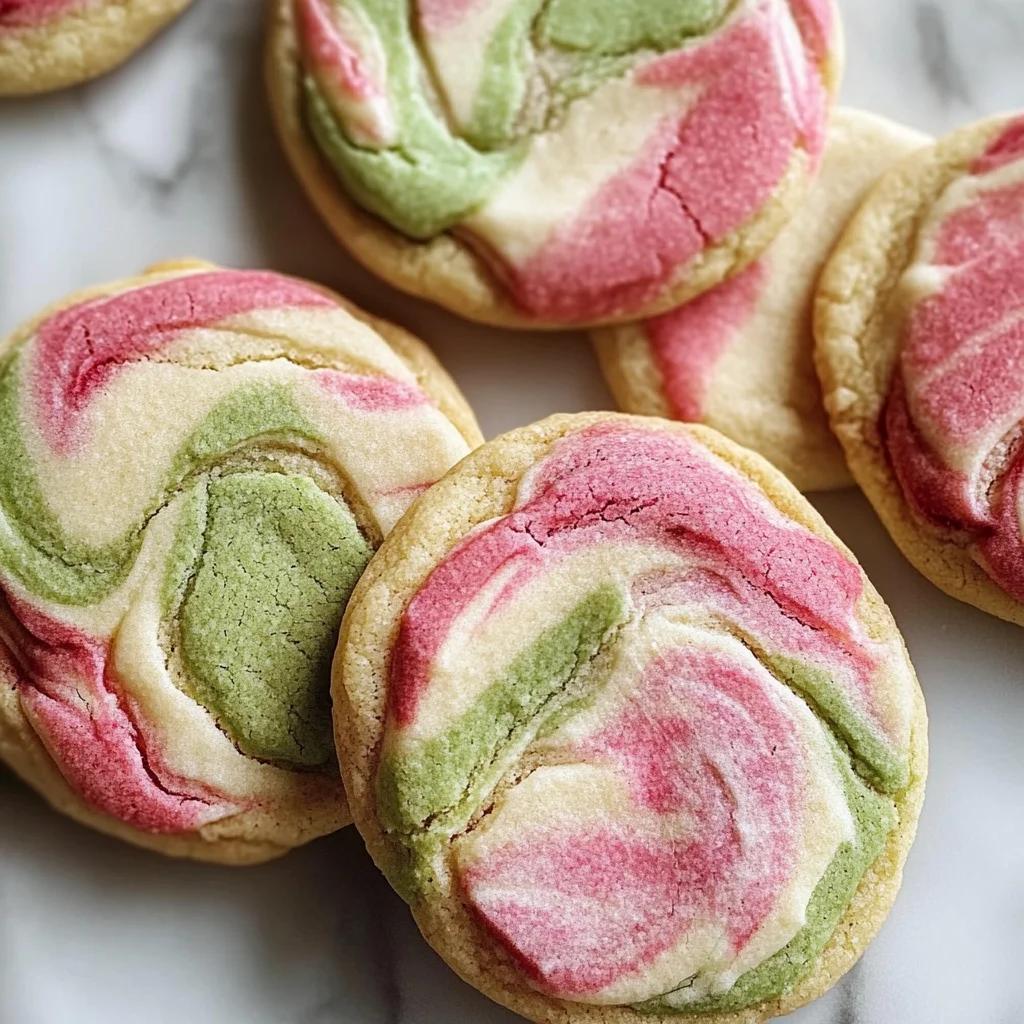 Strawberry Matcha Marble Cookies Recipe