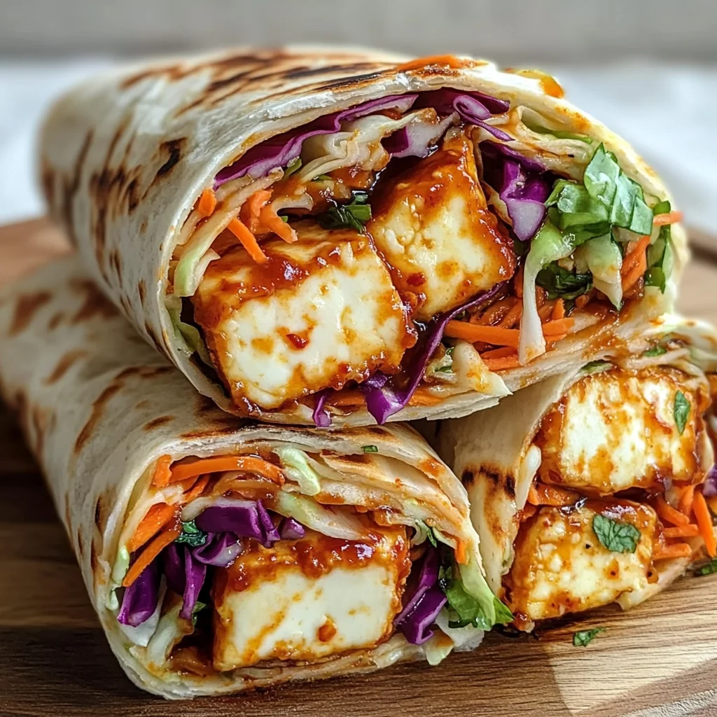 Sweet Chili Halloumi Wraps
