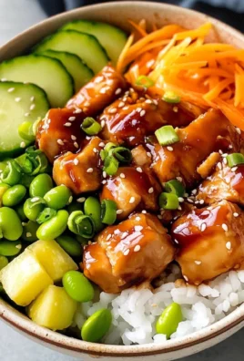 Teriyaki Chicken Poke Bowls