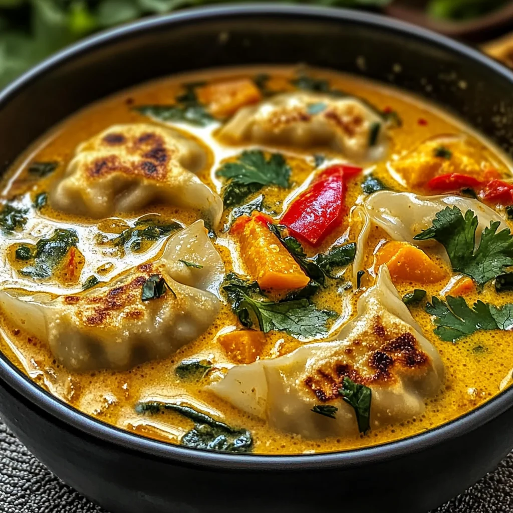 Thai Potsticker Coconut Soup