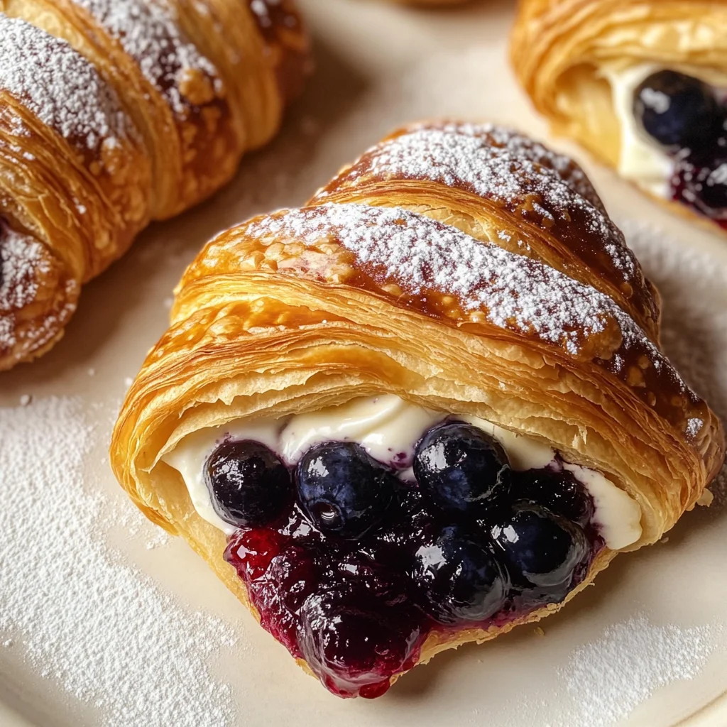 Berries and Cream Filled Croissants
