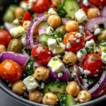 Best Mediterranean Chickpea Feta Salad Recipe