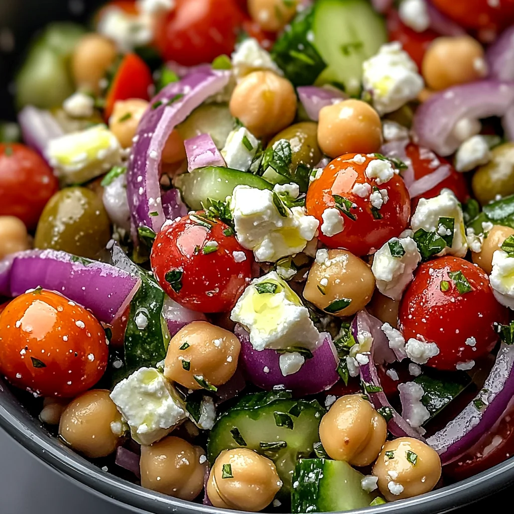 Best Mediterranean Chickpea Feta Salad Recipe