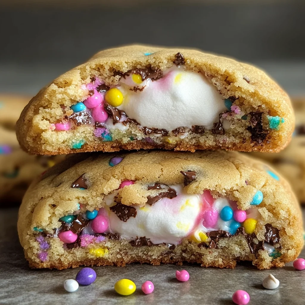 Chocolate Chip Peep Stuffed Easter Cookies