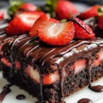 Chocolate Covered Strawberry Brownies