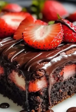 Chocolate Covered Strawberry Brownies