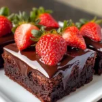 Chocolate Covered Strawberry Brownies Delight!