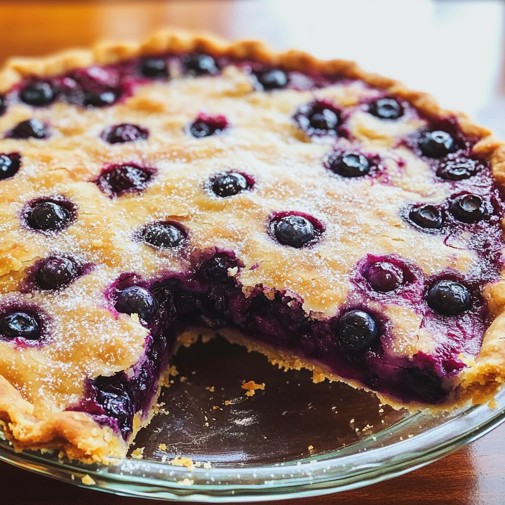 Crustless Blueberry Pie