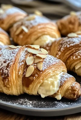 Delicious Mini French Croissants Filled with Almond Cream