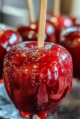 Homemade Candy Apples With Red Food Coloring