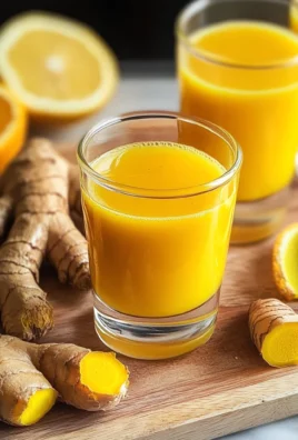 Homemade Ginger and Turmeric Immunity Shots