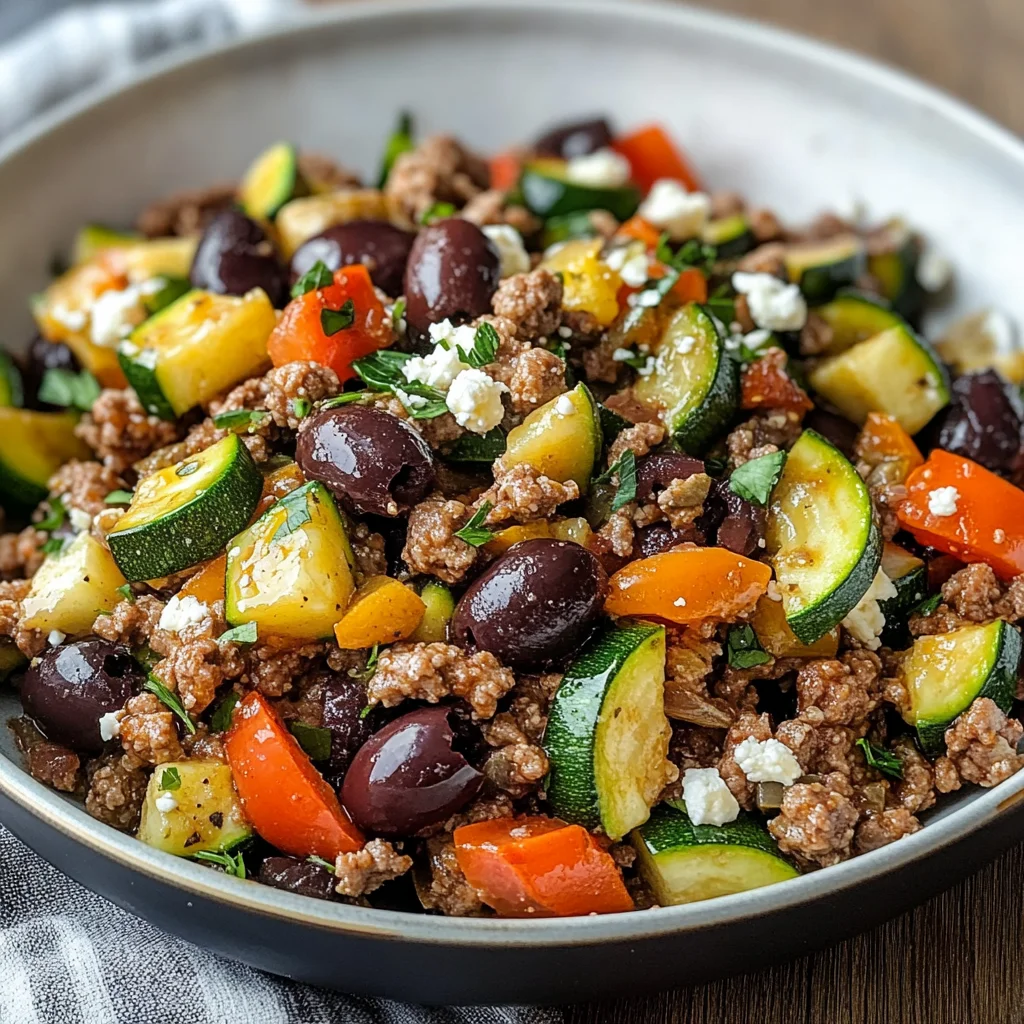 Mediterranean Ground Beef Stir-Fry Recipe