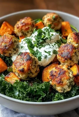 Mediterranean Herby Chicken Meatball Bowl - theamazingfood