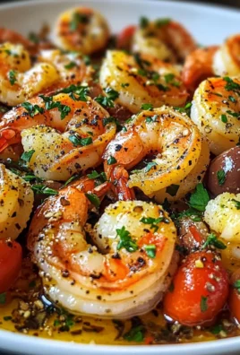 Mediterranean Shrimp Skillet with Lemon Garlic Sauce