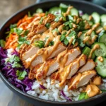 Savor Chicken Crispy Rice Salad with Creamy Peanut Dressing