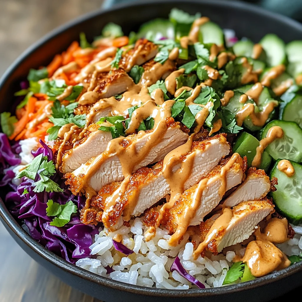 Savor Chicken Crispy Rice Salad with Creamy Peanut Dressing