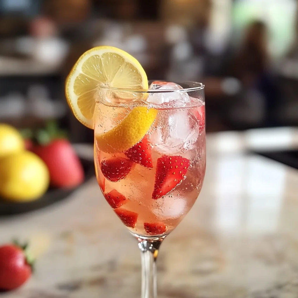 Sparkling Strawberry Lemon Mocktail
