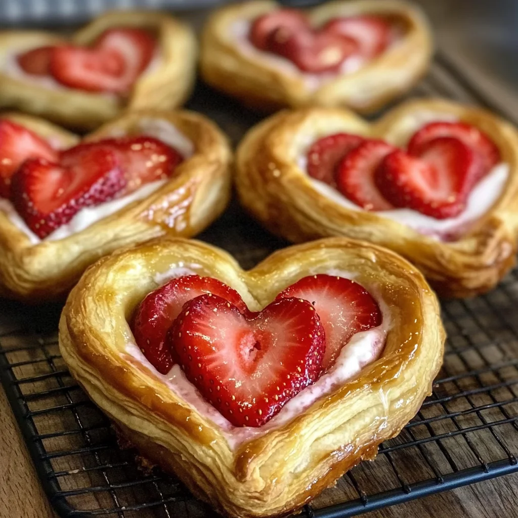 Strawberry Cream Cheese Heart Danishes