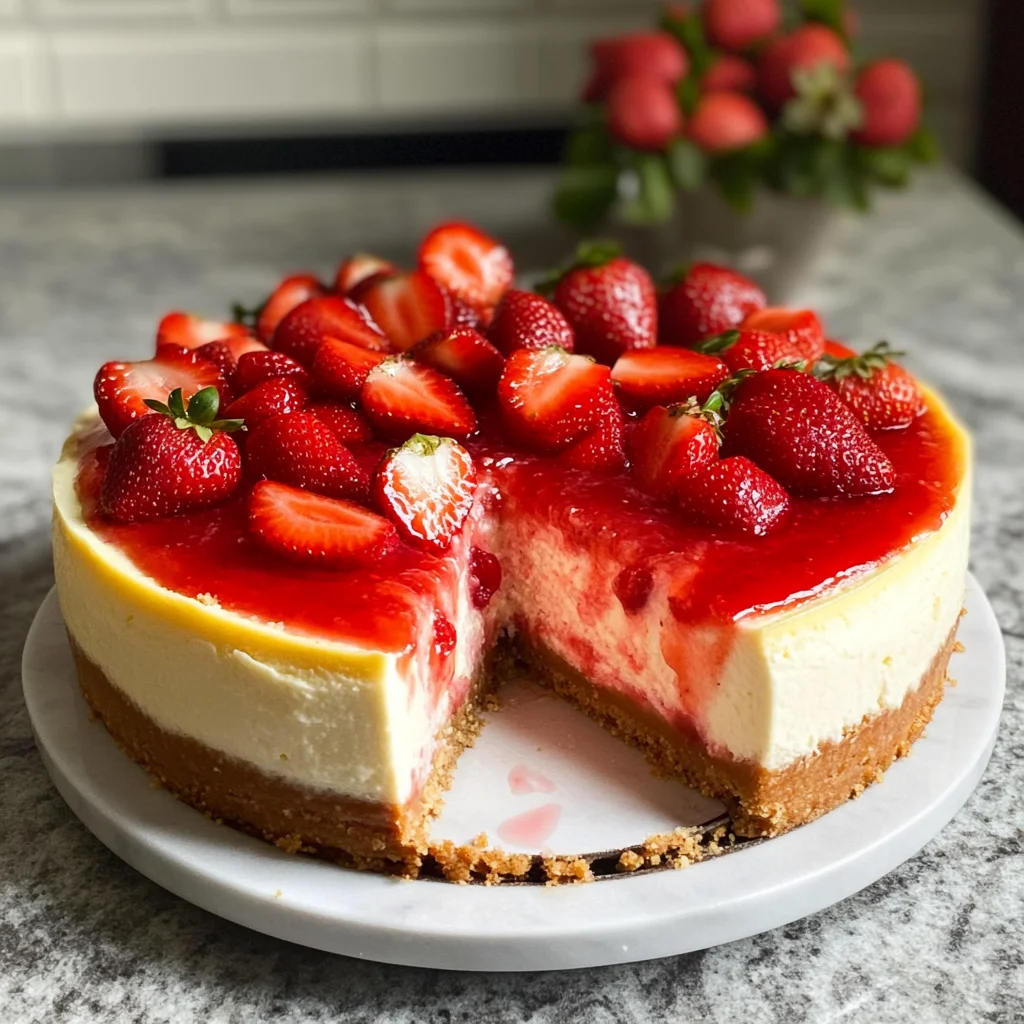 THE BEST STRAWBERRY CHEESECAKE RECIPE