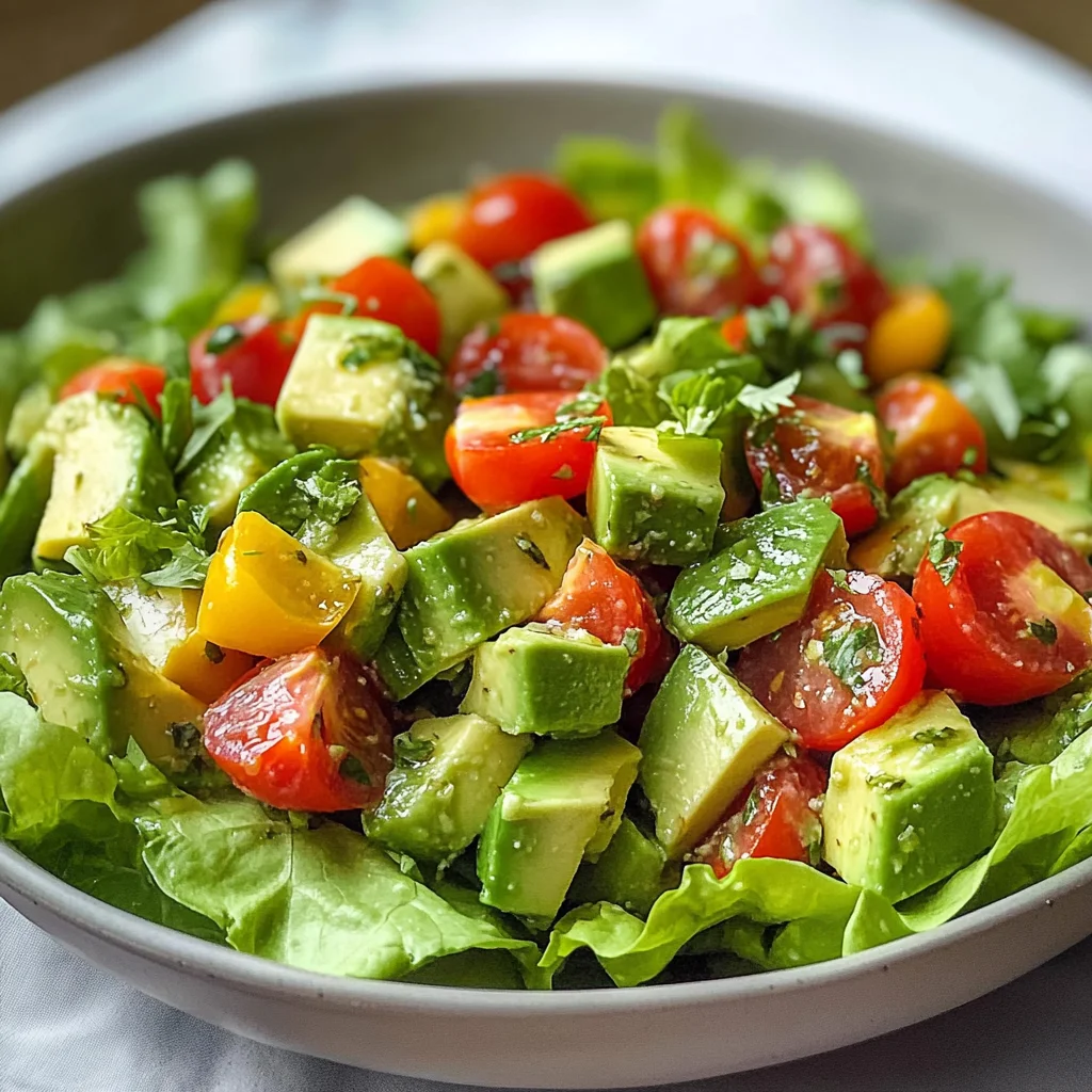 Avocado Salad with Lime Cilantro Dressing