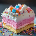 Bubblegum Cloud Slice Dessert: A Sweet Indulgence