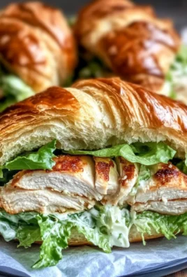 Chicken Caesar Salad Croissant Sandwich