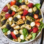 Chicken and Berry Pesto Pasta Salad