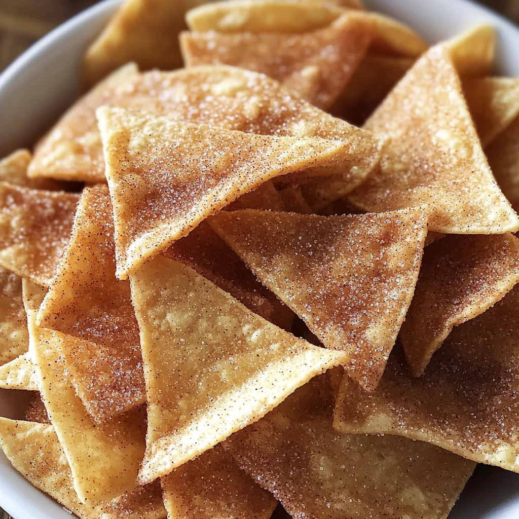 Cinnamon Sugar Tortilla Chips (Oven Baked)