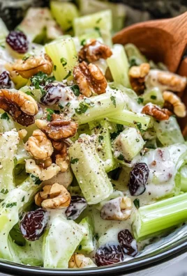 Creamy Celery Salad with Walnuts and Raisins