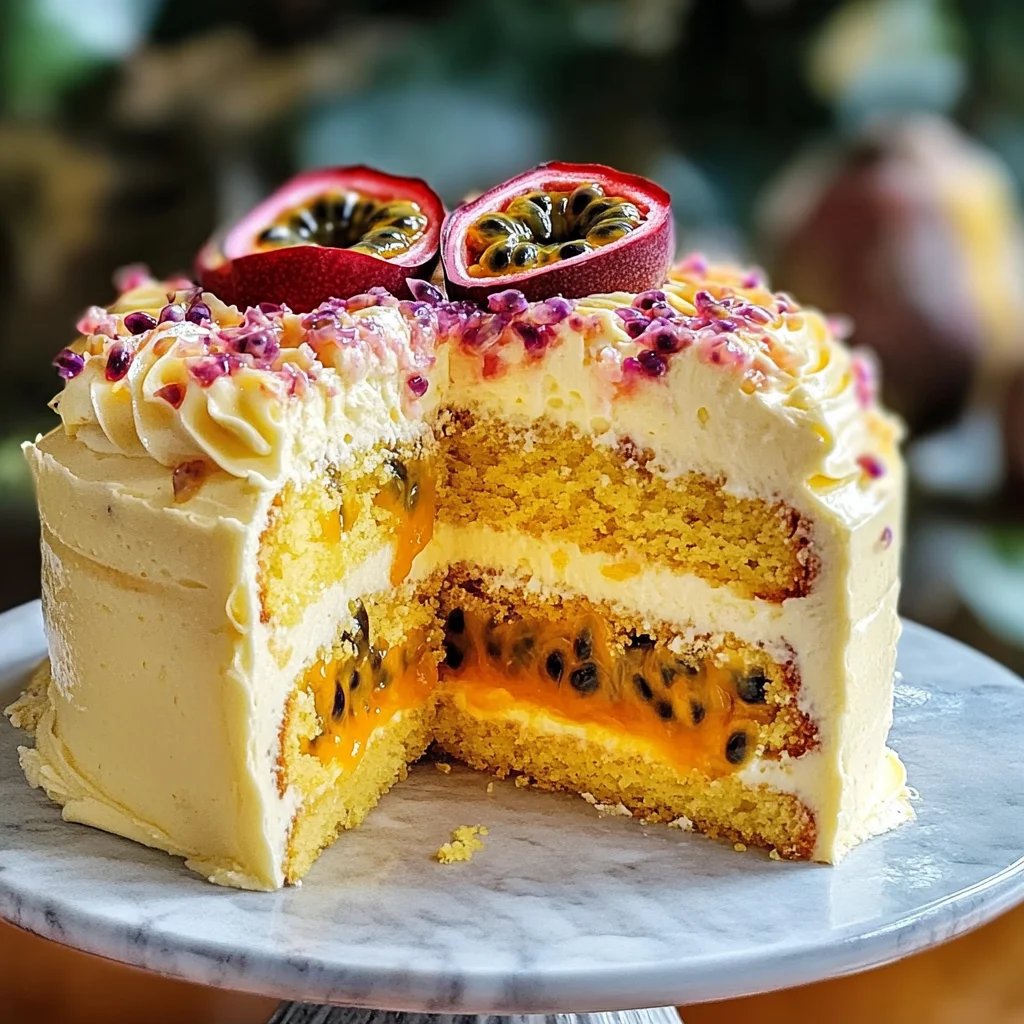 Delightful Passion Fruit Cake with Creamy Frosting Power