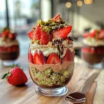 Dubai Chocolate covered Strawberry in a cup