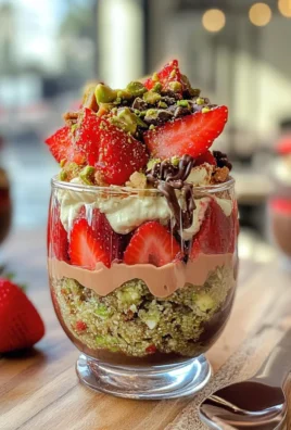 Dubai Chocolate covered Strawberry in a cup