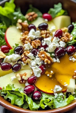 Festive and Delicious Apple Cranberry Walnut Salad with Easy Dressing